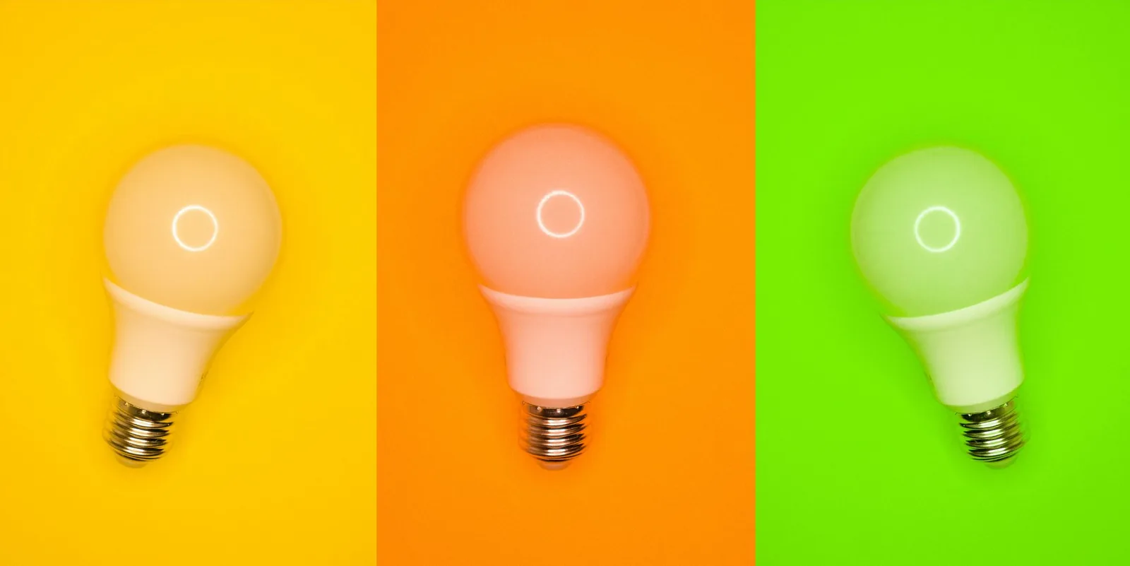 Three light bulbs on colored backgrounds, comparing affiliate strategies